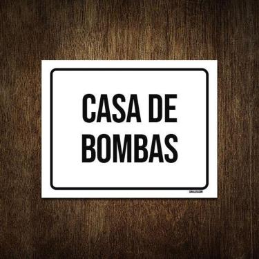 Imagem de Placa Sinalização Casa De Bombas 27X35