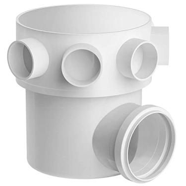 Imagem de Corpo para Caixa Sifonada Girafácil com 5 Entradas 100x140x50mm Branco