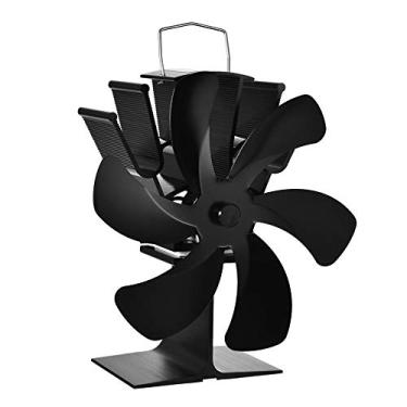 Imagem de Ventilador de Lareira de 5 Lâminas Fogão de Calor Termodinâmico Aba Fogão de Madeira Fogão de Aquecimento Sistema Circulatório Grelha do Ventilador no Aquecedor de Ouvido