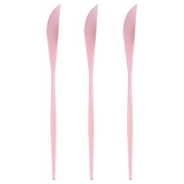 Imagem de Silver Spoons Facas descartáveis da OPULENCE COLLECTION | Talheres de plástico resistente | 20 facas | para casamentos e jantares de luxo (blush pérola)