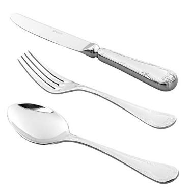 Imagem de WOLFF - Faqueiro de Aço Inox Royal 101 Peças Sem Estojo - Jogos de Talheres - Mesa Posta - Utensílios de Cozinha, Enxoval, Casamento, Decoração