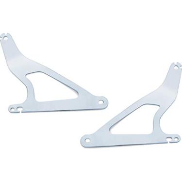 Imagem de Kuryakyn 7095 Multiuso Assento do Motorista/Passageiro Componente Encosto do Encosto Multiuso: Montagens Fixas para motocicletas Harley-Davidson Dyna 2006-17, 1 par, Cromado