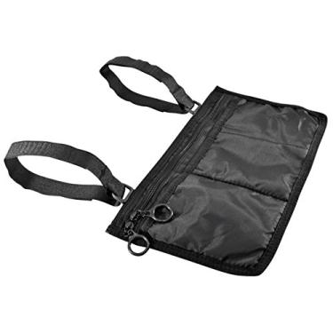 Imagem de Bolsa de armazenamento WWP-1B segura para cadeira de rodas andador rolador, preta – Bolsa de armazenamento de auxílio à mobilidade para idosos, idosos, capacete – descanso de braço com as mãos livres