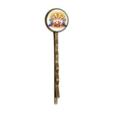 Imagem de Casino Dice Chips Poker Ilustração Retro Metal Hair Bobby Pin Headwear