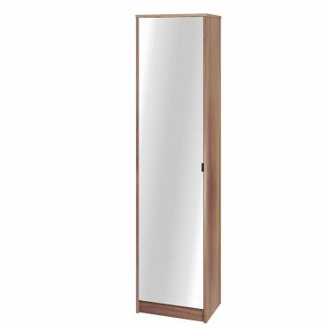 Imagem de Sapateira 1 Porta 6 Prateleiras com Espelho Castanho Mdp 15mm 181,5x44,5x35cm BRV Móveis