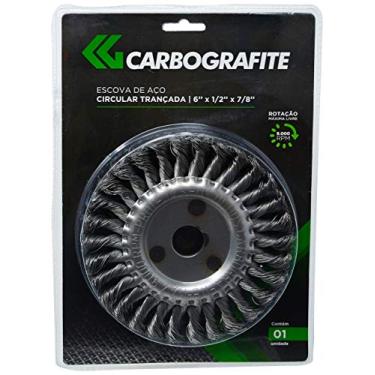 Imagem de CARBOGRAFITE Escova De Aço Circular Trançada 6' X 1/2' X 7/8' Carbografite 012258212