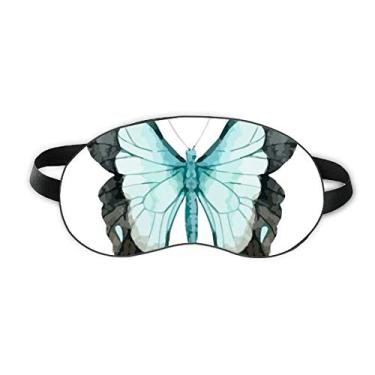 Imagem de Capa para sombra noturna macia com asas azuis para dormir Eye Shield de borboleta