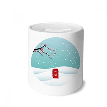 Imagem de DIYthinker Caixa circular de cerâmica com vinte e quatro dias a longo prazo porta-moedas para presente de cofrinho