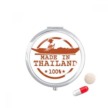 Imagem de Estojo de comprimidos com ilustração de caiaque no Reino da Tailândia, caixa de armazenamento de medicamentos dispensador de recipiente