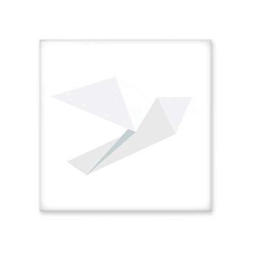 Imagem de Azulejo de cerâmica com padrão de pombo branco abstrato origami, decalque brilhante de tijolos esmaltados