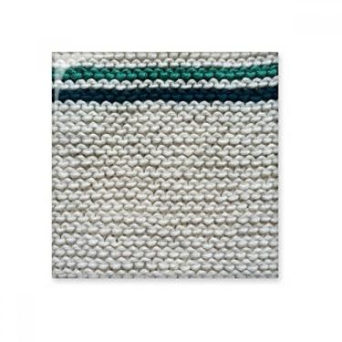 Imagem de Tecido de malha de linho cinza abstrato azulejo de cerâmica brilhante decalque vitrificado pedra adornada