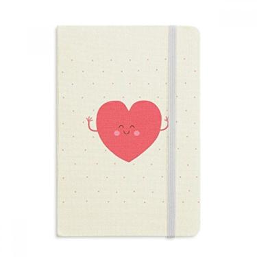 Imagem de Caderno de dia dos namorados rosa fofo rosto sorridente coração capa dura oficial diário clássico