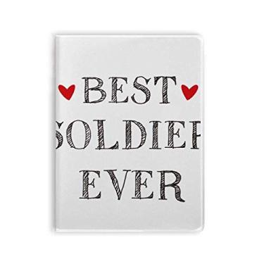 Imagem de Best soldier ever Citação Caderno Profissional Capa de Goma Diário Capa Macia Diário