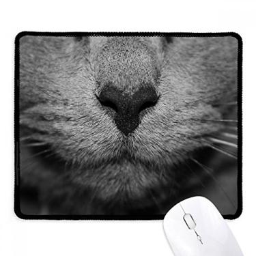 Imagem de Mousepad com foto de gato de animal, tapete de borracha para jogos
