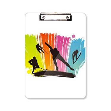 Imagem de Prancheta de ilustração de grafite para esqui esportivo placa de apoio A4