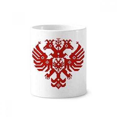 Imagem de Porta-canetas com emblema nacional da Rússia águia escova de dentes caneca, suporte de cerâmica, copo lápis