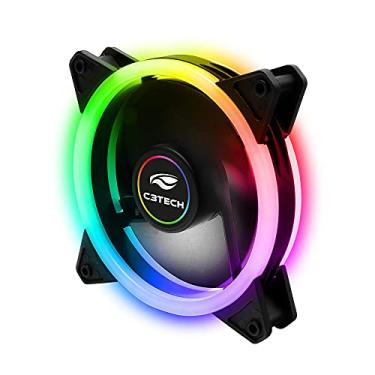Imagem de C3Tech Cooler Fan F7-L210RGB 12cm Gaming Com iluminação RGB conector ARGB de 6 pinos Baixo Ruido rolamento Hidraulico 1200RPM
