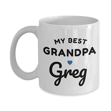 Imagem de Caneca personalizada do vovô – Copo de café personalizado para vovô – Presentes para o vovô – ideia de presente de aniversário de Natal (425 g)