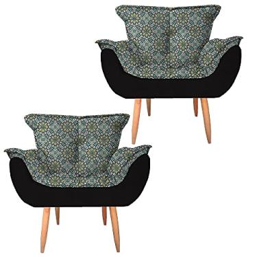 Imagem de Kit 2 Poltrona Decorativa Perola Quarto, Sala, Recepção, Área Gourmet a4