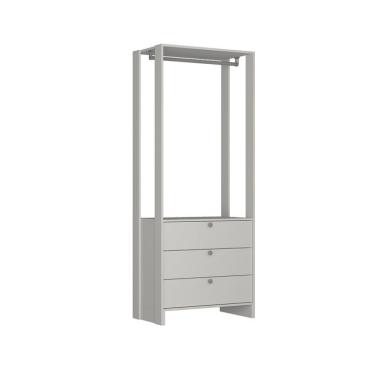 Imagem de Guarda-Roupa Closet Modulado Yes 3 Gavetas Branco