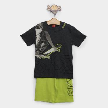 Imagem de Conjunto Infantil Kyly Sk8 Camiseta + Bermuda Menino