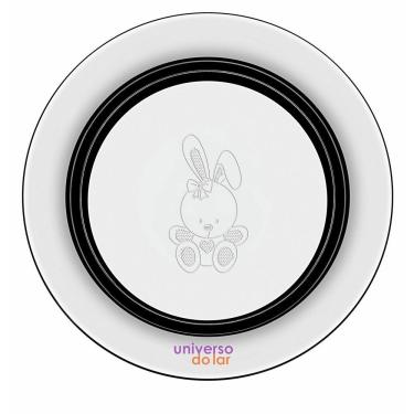 Imagem de Prato Infantil Tramontina Le Petit Inox Coelhinho 23 cm Aço Inox