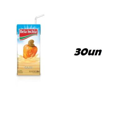 Imagem de Kit 30 Caixinhas De Suco Pronto Caju Bela Ischia 200Ml