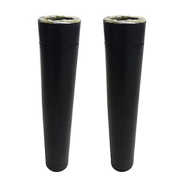 Imagem de 2 Dutos 9" / 11" Polegadas Revestido Lã De Rocha Fornos