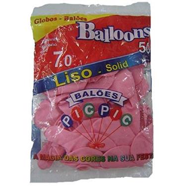 Imagem de Baloes N 7,0 Liso Rosa 50Un 7013 Pic Pic