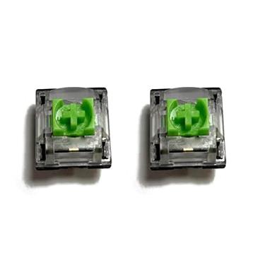Imagem de Asukohu Interruptores verdes RGB 2 peças de interruptores RGB verdes para teclado de jogos Razer BlackWidow V3 Pro V3 Tenkeyless