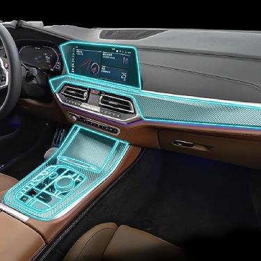 Imagem de LAVIYE Interior do carro GPS navegador tela anti-risco protetor TPU Filme, para BMW X6M F96 2020-2023