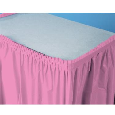 Imagem de Saia de mesa de pl stico rosa choque (rosa choque), Candy Pink, One Size