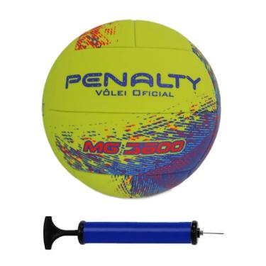 Imagem de Bola Vôlei Penalty - mg 3600 XXI - Amarelo + Bomba de Ar