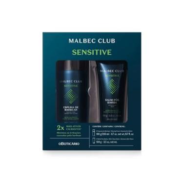 Imagem de Kit Malbec Club Sensitive: Espuma de Barbear 190g + Balm Pós Barba 100g