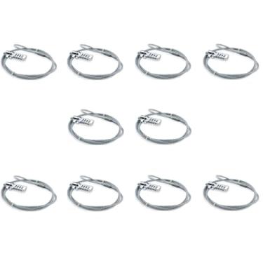 Imagem de Kit 10 Trava Notebook Segredo Cadeado De Segurança Cabo Aço