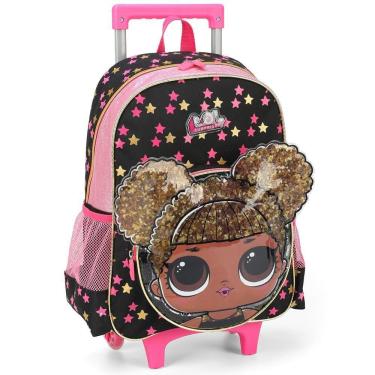 Imagem de Mochila Rodinhas Sem Alça Luxcel Lol Surprise Preto