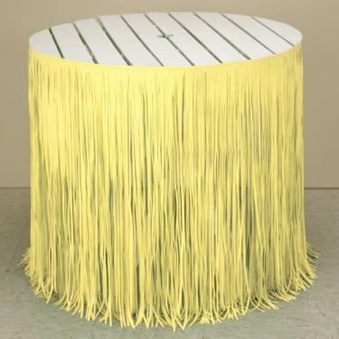 Imagem de Creative Converting Plastic Fringe Table Skirt, 12-Feet, Yellow