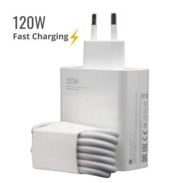 Imagem de Carregador Turbo 120W Cabo Usb-C Com Adaptador Compatível Com Mi 11 /