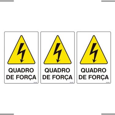 Imagem de Combo 3 Placas De Sinalização Quadro De Força 20x30 Ekomunike - S-217/1 F9e