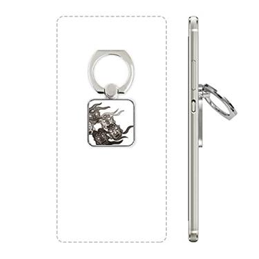Imagem de Suporte de anel de celular quadrado estilo cinco Goblins estilo chinês, suporte universal para presente
