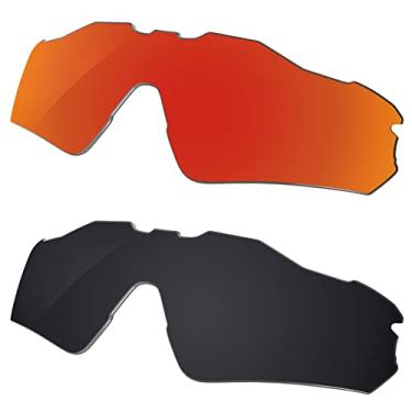 Imagem de Galvanic Lentes de reposição para óculos de sol Oakley Radar EV Path OO9208 - Rubi + preto polarizado - Pacote combo