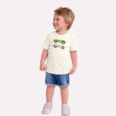Imagem de Infantil - Camiseta Menino Milon com Bordados de Carros Mescla  menino