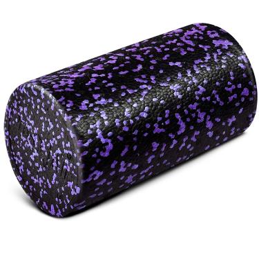 Imagem de Yes4All Rolo de espuma de alta densidade para costas, variedade de tamanhos e cores para ioga, pilates - roxo salpicado - 30,5 cm