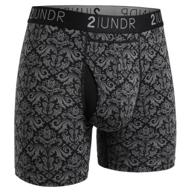 Imagem de 2UNDR Cuecas boxer masculinas de 15 cm (preto rococó, GG)