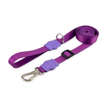 Imagem de Dog Trip Brasil Coleira Guia Retrátil Metros Para Cães Cachorro Adestramento Passeio Porte Grande Médio Pequeno (M, Purple)