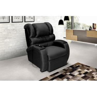 Imagem de Poltrona do Papai Imperial Reclinável Motorizada - Suede Preto