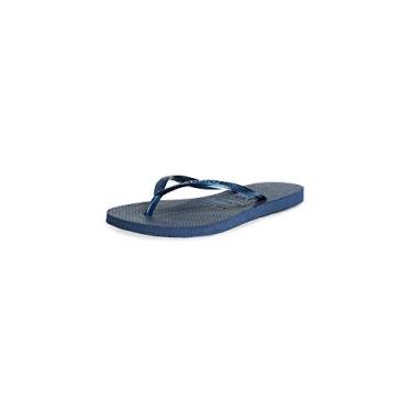 Imagem de Havaianas Chinelo feminino Slim Princesas, Azul marinho, 7-8