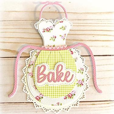 Imagem de KSCRAFT Avental grande e elegante, moldes de corte de metal, estênceis para scrapbooking, decoração em relevo, cartões de papel DIY