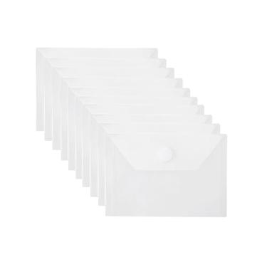 Imagem de YESSART Envelopes de plástico 3 x 5 com fecho de gancho e suporte de armazenamento de recibos de cupom, pacote com 10 unidades (pacote com 10)