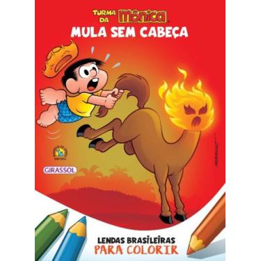 Imagem de Tm- Lendas Brasileiras Para Colorir - Mula Sem Cabeça - Girassol 2 - F